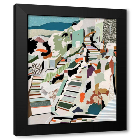 Matera Black Modern Wood Framed Art Print by Galapon, Nikki