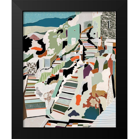 Matera Black Modern Wood Framed Art Print by Galapon, Nikki