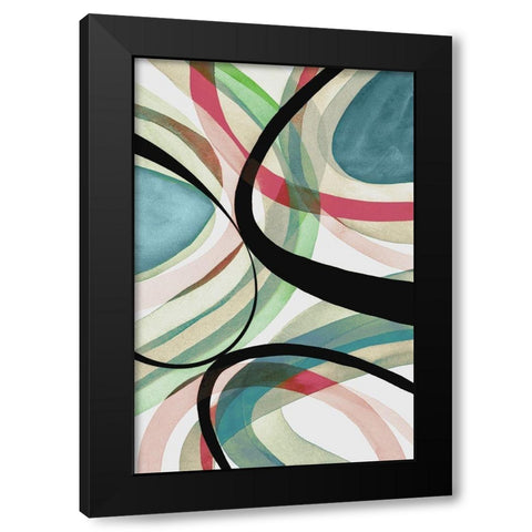 Summer Twist I  Black Modern Wood Framed Art Print with Double Matting by Galapon, Nikki