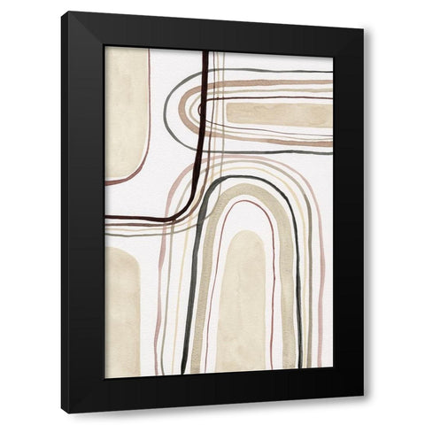 Arounds I  Black Modern Wood Framed Art Print by Galapon, Nikki
