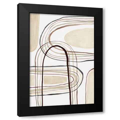 Arounds II Black Modern Wood Framed Art Print by Galapon, Nikki