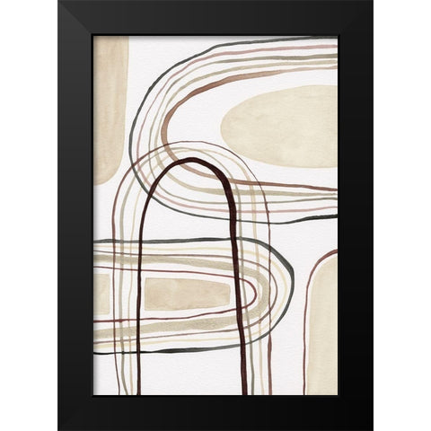 Arounds II Black Modern Wood Framed Art Print by Galapon, Nikki