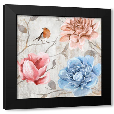 Blossoming Buds I Black Modern Wood Framed Art Print with Double Matting by Ciullini, Andrea
