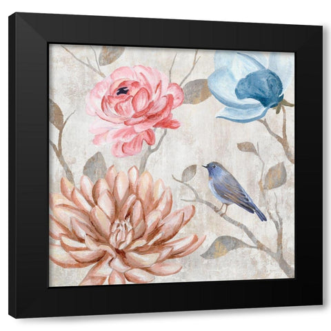 Blossoming Buds II Black Modern Wood Framed Art Print with Double Matting by Ciullini, Andrea