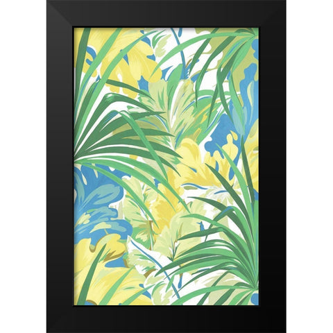 Tropical Flowers II  Black Modern Wood Framed Art Print by Egan, N.H.