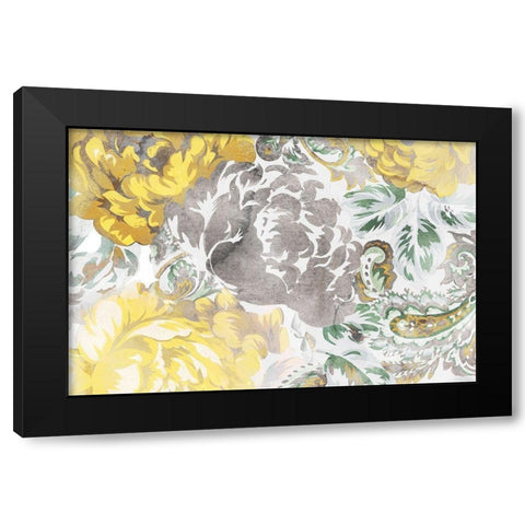 Chrysanthemum Garden I  Black Modern Wood Framed Art Print with Double Matting by Egan, N.H.