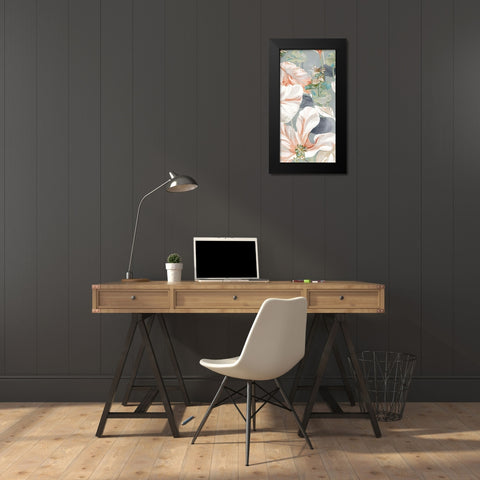 Flora I Black Modern Wood Framed Art Print by Egan, N.H.