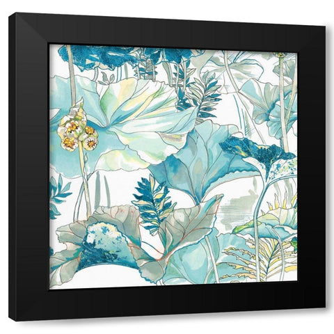 Blue Tropico II  Black Modern Wood Framed Art Print by Egan, N.H.