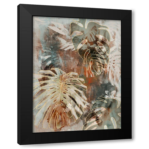 Monstera Jungle II Black Modern Wood Framed Art Print with Double Matting by Haase, Andrea