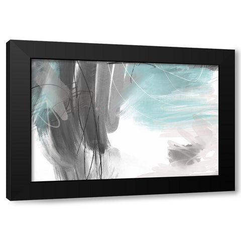 Ingenuity Black Modern Wood Framed Art Print by Naskrent, Delores