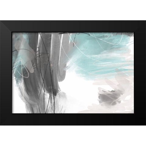 Ingenuity Black Modern Wood Framed Art Print by Naskrent, Delores