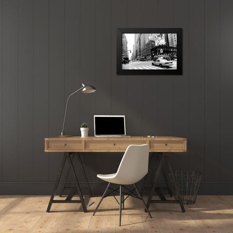 Fashion Avenue Black Modern Wood Framed Art Print by Brooknam, John