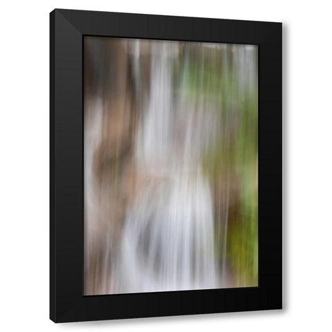 Organic Colour Field II Black Modern Wood Framed Art Print with Double Matting by Stelfox, Norm