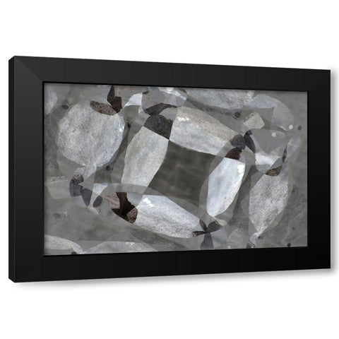 Paper Rocks II Black Modern Wood Framed Art Print by Stelfox, Norm