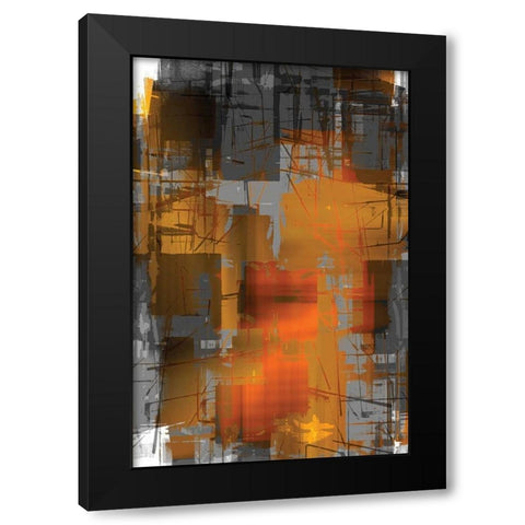 Orange Crush Black Modern Wood Framed Art Print by Stelfox, Norm