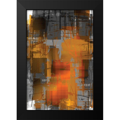 Orange Crush Black Modern Wood Framed Art Print by Stelfox, Norm