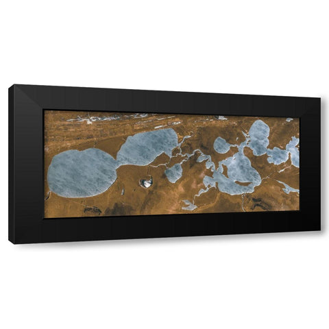 Spotted Terrain Black Modern Wood Framed Art Print by Stelfox, Norm