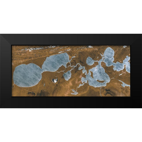 Spotted Terrain Black Modern Wood Framed Art Print by Stelfox, Norm