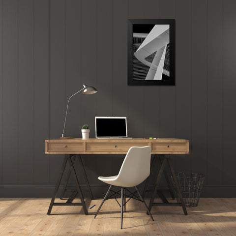 Back to Black II Black Modern Wood Framed Art Print by Selfox, Norm