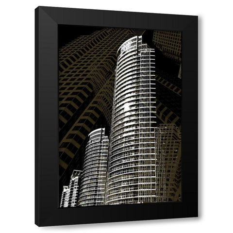 Street of Dreams Black Modern Wood Framed Art Print with Double Matting by Selfox, Norm