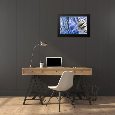 Flourish Black Modern Wood Framed Art Print by Stelfox, Norm