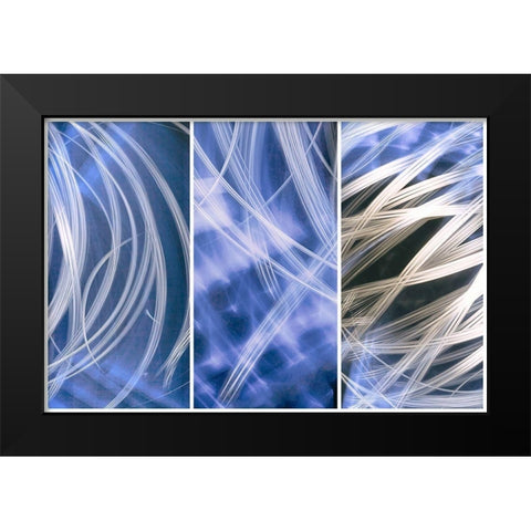 Flourish Black Modern Wood Framed Art Print by Stelfox, Norm