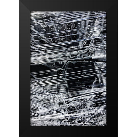 Sharp Lines I Black Modern Wood Framed Art Print by Stelfox, Norm
