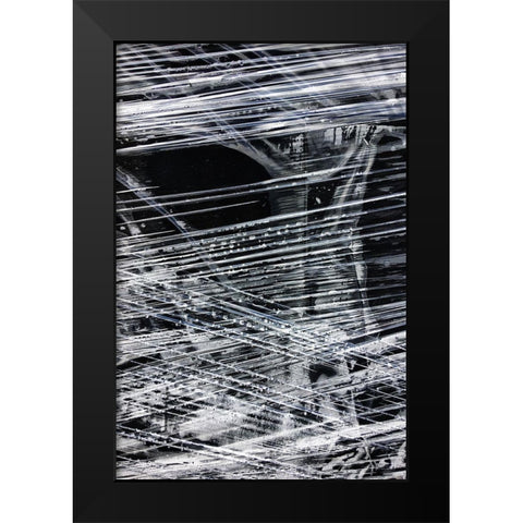 Sharp Lines III Black Modern Wood Framed Art Print by Stelfox, Norm