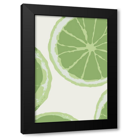 Juicy Lime Black Modern Wood Framed Art Print with Double Matting by Stelfox, Norm