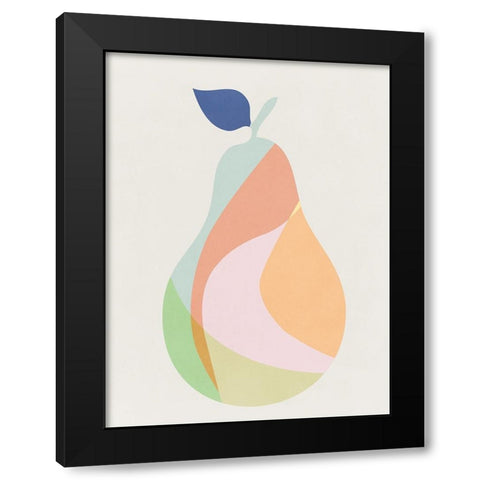 Pear I Black Modern Wood Framed Art Print by Stelfox, Norm