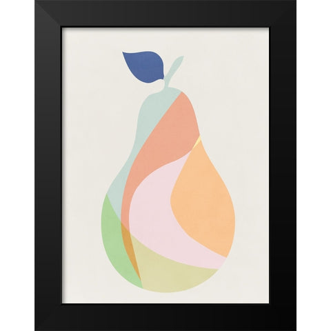 Pear I Black Modern Wood Framed Art Print by Stelfox, Norm