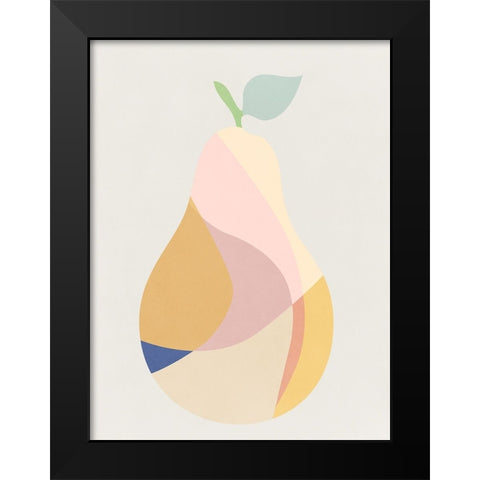 Pear II Black Modern Wood Framed Art Print by Stelfox, Norm