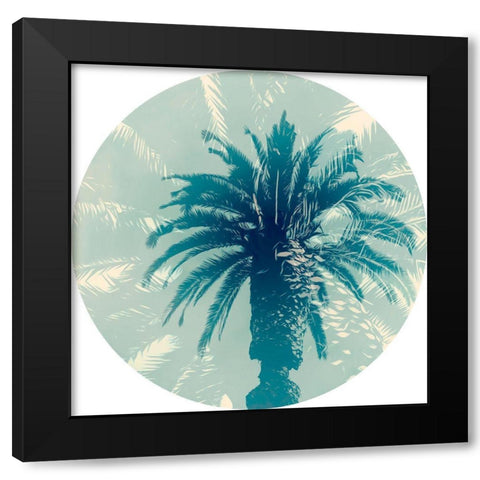 Blue Palm I  Black Modern Wood Framed Art Print by Stelfox, Norm