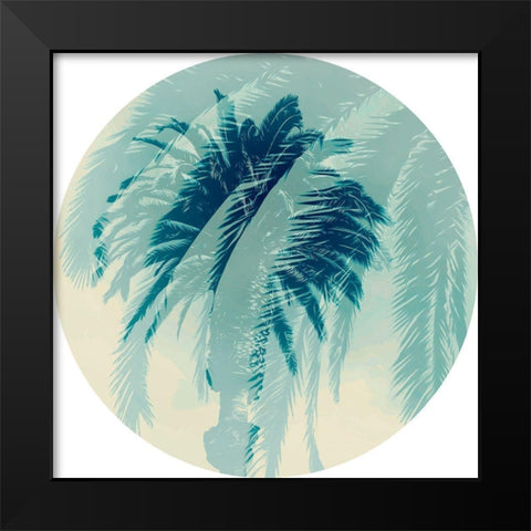 Blue Palm II  Black Modern Wood Framed Art Print by Stelfox, Norm