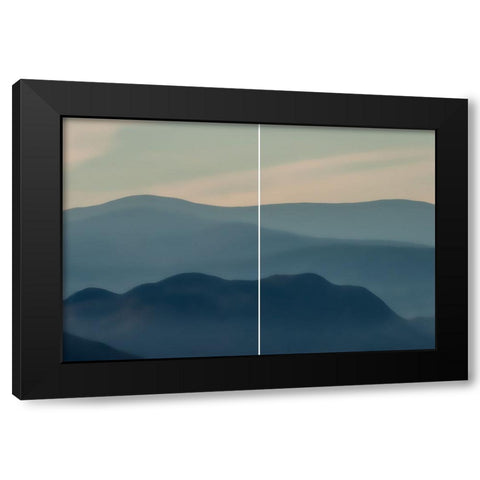 Blue Mountains Black Modern Wood Framed Art Print by Stelfox, Norm