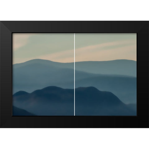 Blue Mountains Black Modern Wood Framed Art Print by Stelfox, Norm
