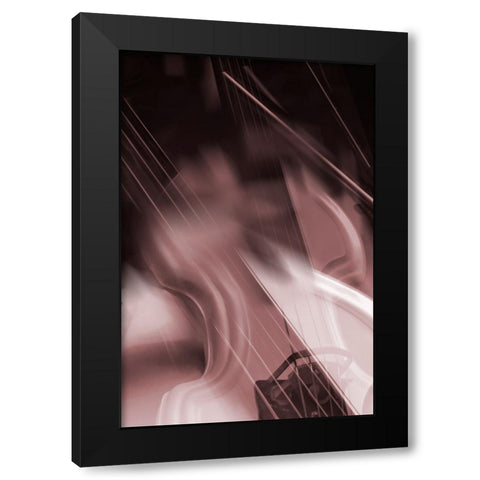 Guitar Vibrations  Black Modern Wood Framed Art Print by Stelfox, Norm