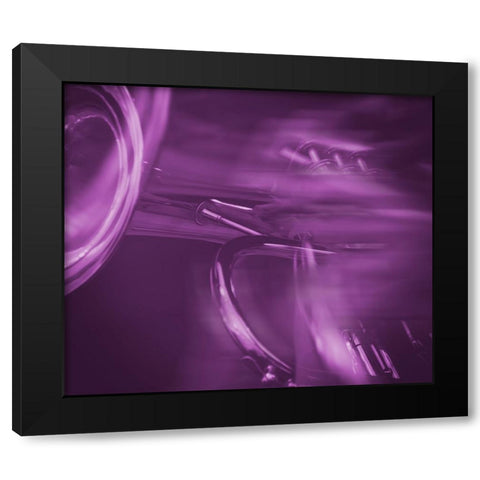 Trumpet Vibrations  Black Modern Wood Framed Art Print by Stelfox, Norm