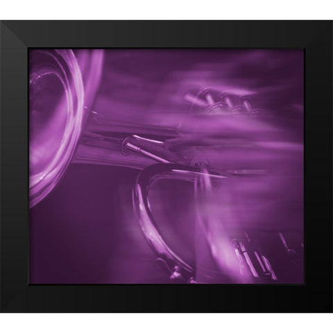 Trumpet Vibrations  Black Modern Wood Framed Art Print by Stelfox, Norm