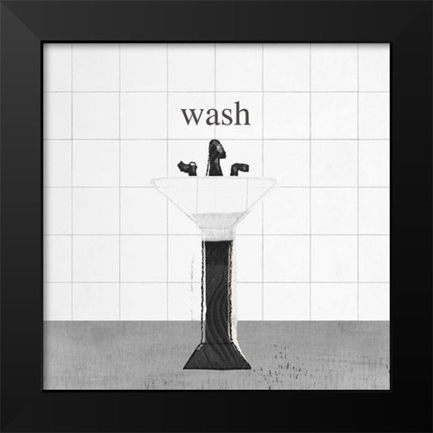 Sink Black Modern Wood Framed Art Print by Novak, Rick