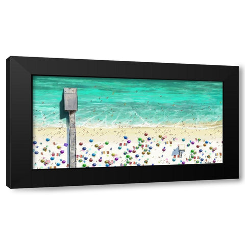 Beach Joy Black Modern Wood Framed Art Print by Novak, Rick
