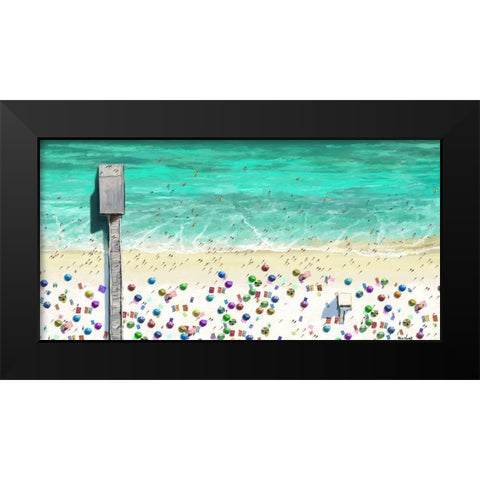 Beach Joy Black Modern Wood Framed Art Print by Novak, Rick