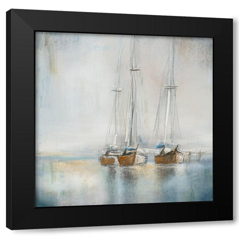 Blue Sailing I  Black Modern Wood Framed Art Print with Double Matting by Novak, Rick