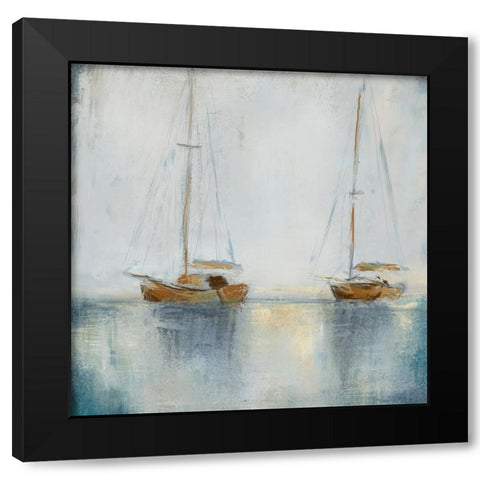 Blue Sailing II Black Modern Wood Framed Art Print by Novak, Rick