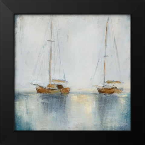 Blue Sailing II Black Modern Wood Framed Art Print by Novak, Rick