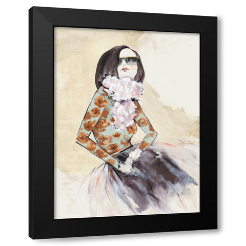 Fashion Lady I  Black Modern Wood Framed Art Print with Double Matting by Jones, Eli