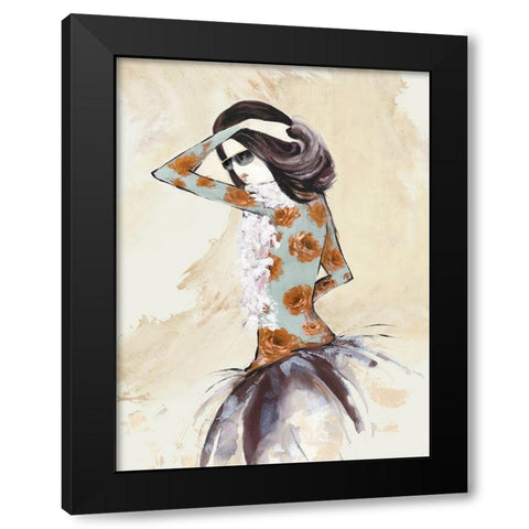 Fashion Lady II Black Modern Wood Framed Art Print with Double Matting by Jones, Eli