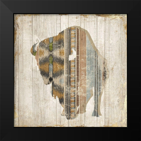 Navaho Bison I  Black Modern Wood Framed Art Print by Jones, Eli