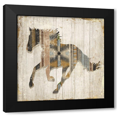 Navaho Horse I  Black Modern Wood Framed Art Print with Double Matting by Jones, Eli