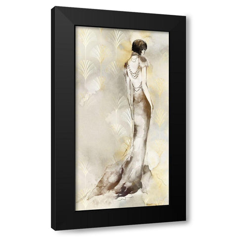 Art Deco Woman II  Black Modern Wood Framed Art Print with Double Matting by Jones, Eli